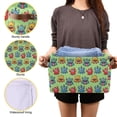 thumbnail image 3 of Yayeee Canvas Storage Basket with Handles for Shelves Fabric Bins Closet Organizer, Cute Monsters Pattern, 3 of 8