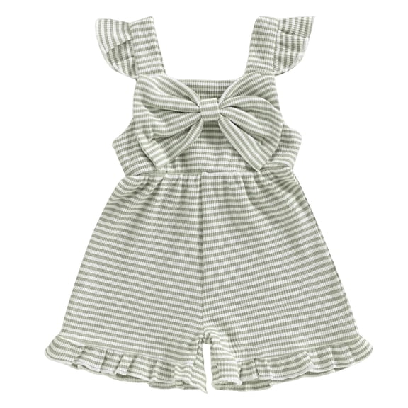 Ymyiu Baby Girl Romper Dress Newborn Baby Girl Clothes Infant Romper Summer Outfit for Girls Sleeve Romper Jumpsuit 2T 3T (Light Green,2-3 Years)