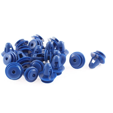 

Unique Bargains 20 Pcs Blue Plastic Push-Type Trim Panel Hood Rivet