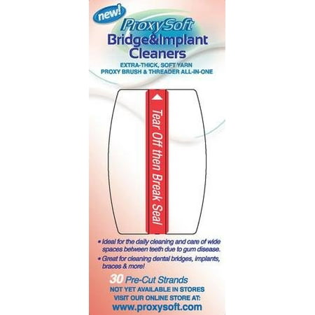 ProxySoft Bridge & Implant Cleaners (s) - 30 Dental Floss, 2 Packs, Thornton Floss is used for daily dental cleaning. Easy to clean areas around dental bridges, implants.., By