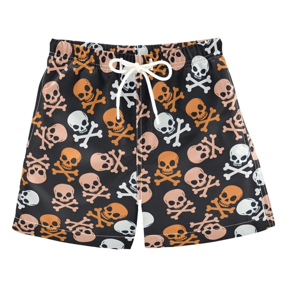 joogoo Boy Swim Trunks Skulls Bathing Beach Board Shorts M
