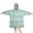 Blue Pioneer Flower-1, variant on Wearable Oversized Blanket,Blue Paisley Pattern Wearable Blanket Hoodie for Adults,Cozy Hooded Blankets with Super Pockets,Super Warm Fuzzy Pullover for Women & Men