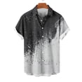 thumbnail image 4 of Styesk T-Shirts pour Homme Mode Décontractée Col Rabattu Imprimé Manches Courtes Chemise Blouse, 4 of 5