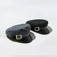 thumbnail image 2 of CoCopeanut Fashion Wanita Topi Militer Musim Semi Musim Gugur Sailor Topi Wanita Topi Baret Datar Kapten Cap Perjalanan Cadet Oktagonal Topi Liburan, 2 of 6