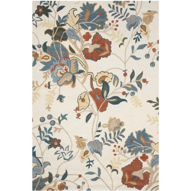 Safavieh Blossom Red Blue Country Rug - 6' x 9'