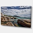 thumbnail image 2 of Rocky Beach avec Ciel Dramatique - Grande Impression sur Toile, 2 of 3