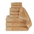 thumbnail image 3 of Superior Rayon from Bamboo Soft Modern 9-Piece Towel Set, Gold, 3 of 13