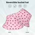 thumbnail image 2 of Bingfone Strawberry And Heart Bucket Hat for Men Women,Packable Reversible Printed Sun Hats,Fisherman Outdoor Travel Hiking Beach Caps, 2 of 7