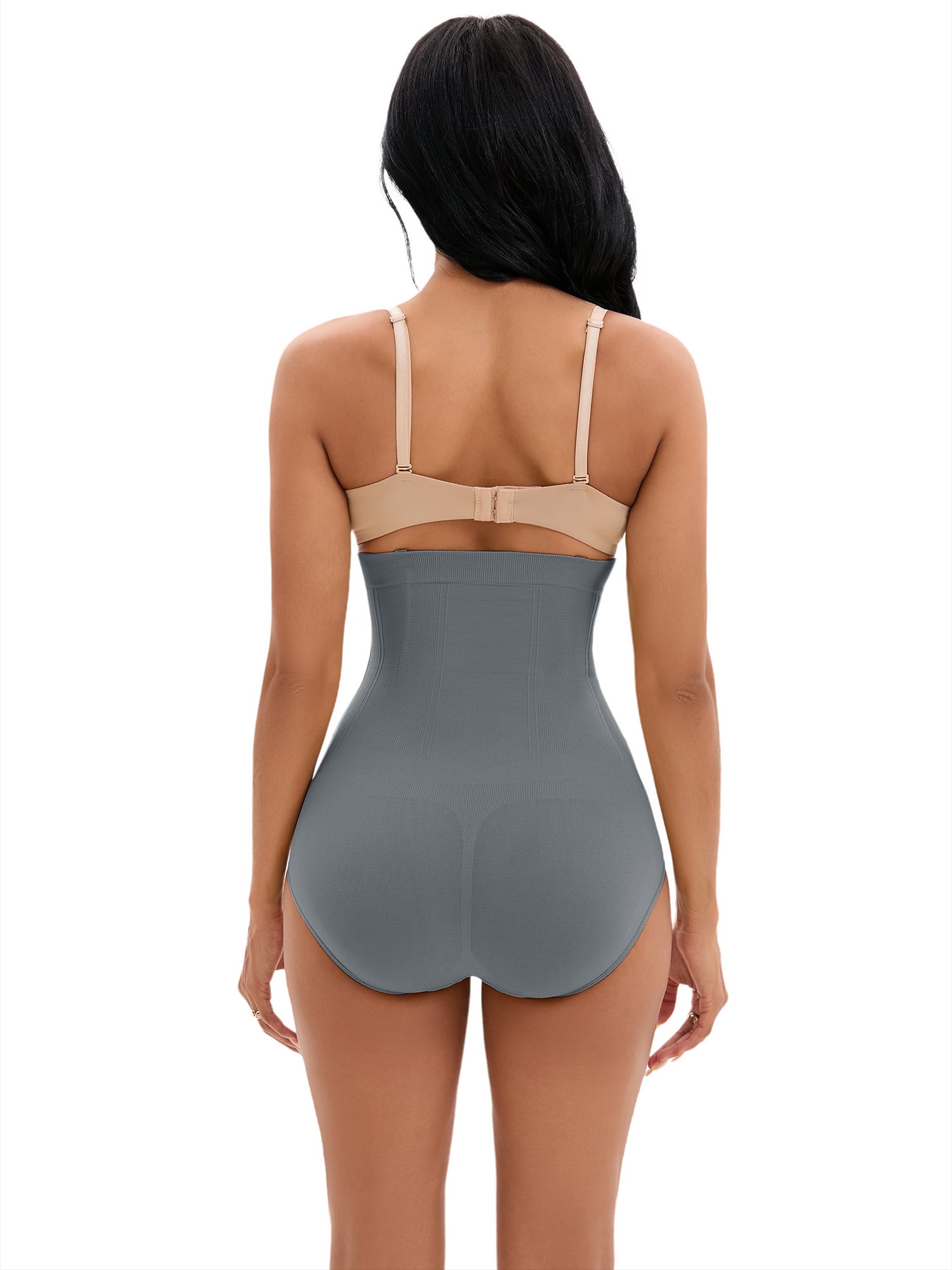 Unique Bargains Women's Front Hook Closure Briefs High Waist Shaperwear Panties S Blue