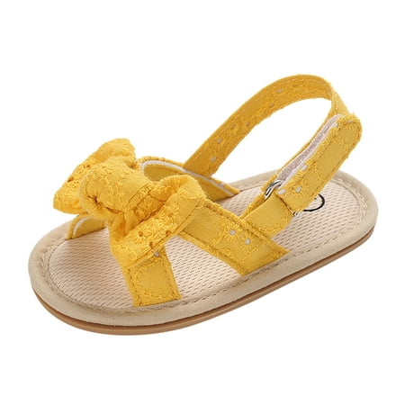 

Girls Sandals Summer Shoes Outdoor First Walk Shoes Toddler Girls Shoes With Flower Bowknot