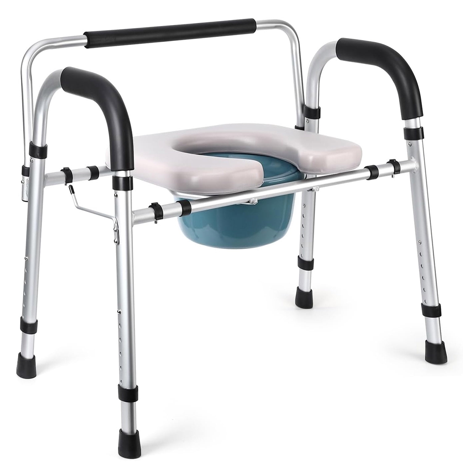 Yiwa Raised Toilet Seat with Handle, Padded, Portable Toilet Seat