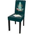 thumbnail image 3 of Set of 6 Merry Christmas Newest Christmas Chair Slipcovers Happy Printed Chair Covers Christmas Decor Removable Chair Covers Non Slip Washable Furniture Protector for Dining Room, 3 of 5