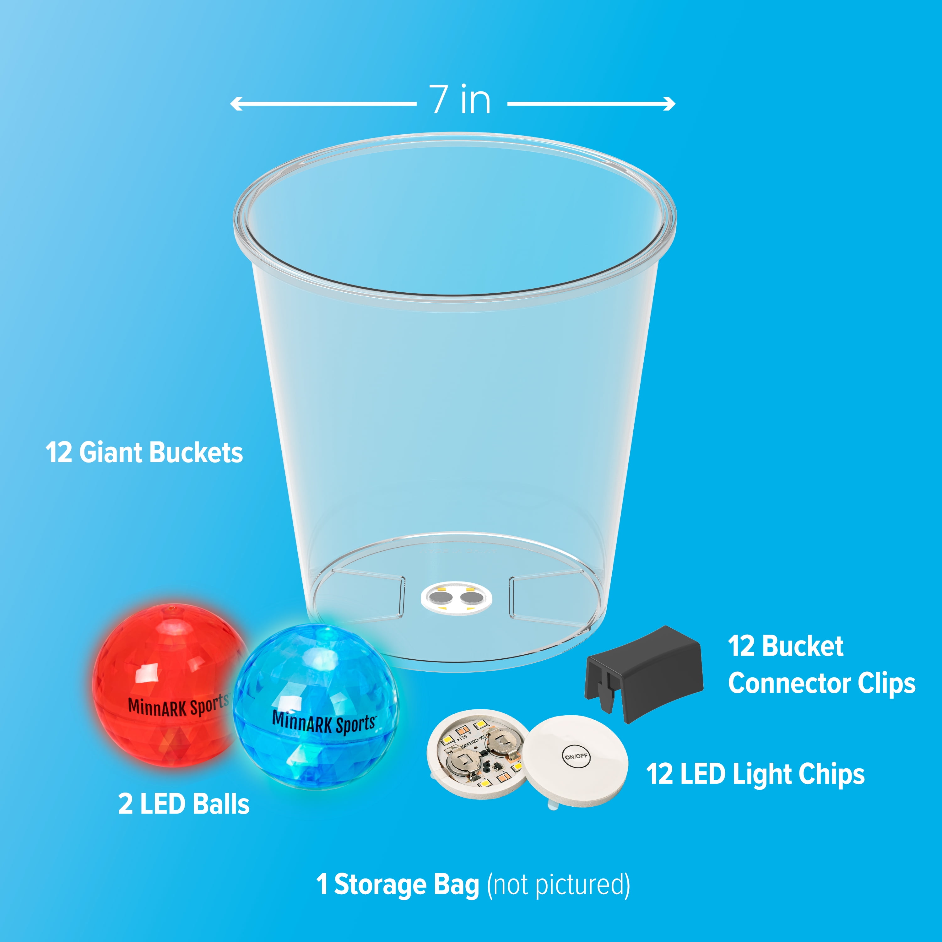 Giant LED Yard Pong, Outdoor Lawn Games, Family Games, for All Ages, by MinnARK