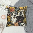 thumbnail image 2 of MDO  Dogs and Cats on Yellow Background One Throw Pillow with Cover for Couch Bed Sofa, 18 x 18 Decorative Pillows w/Case, 2 of 5