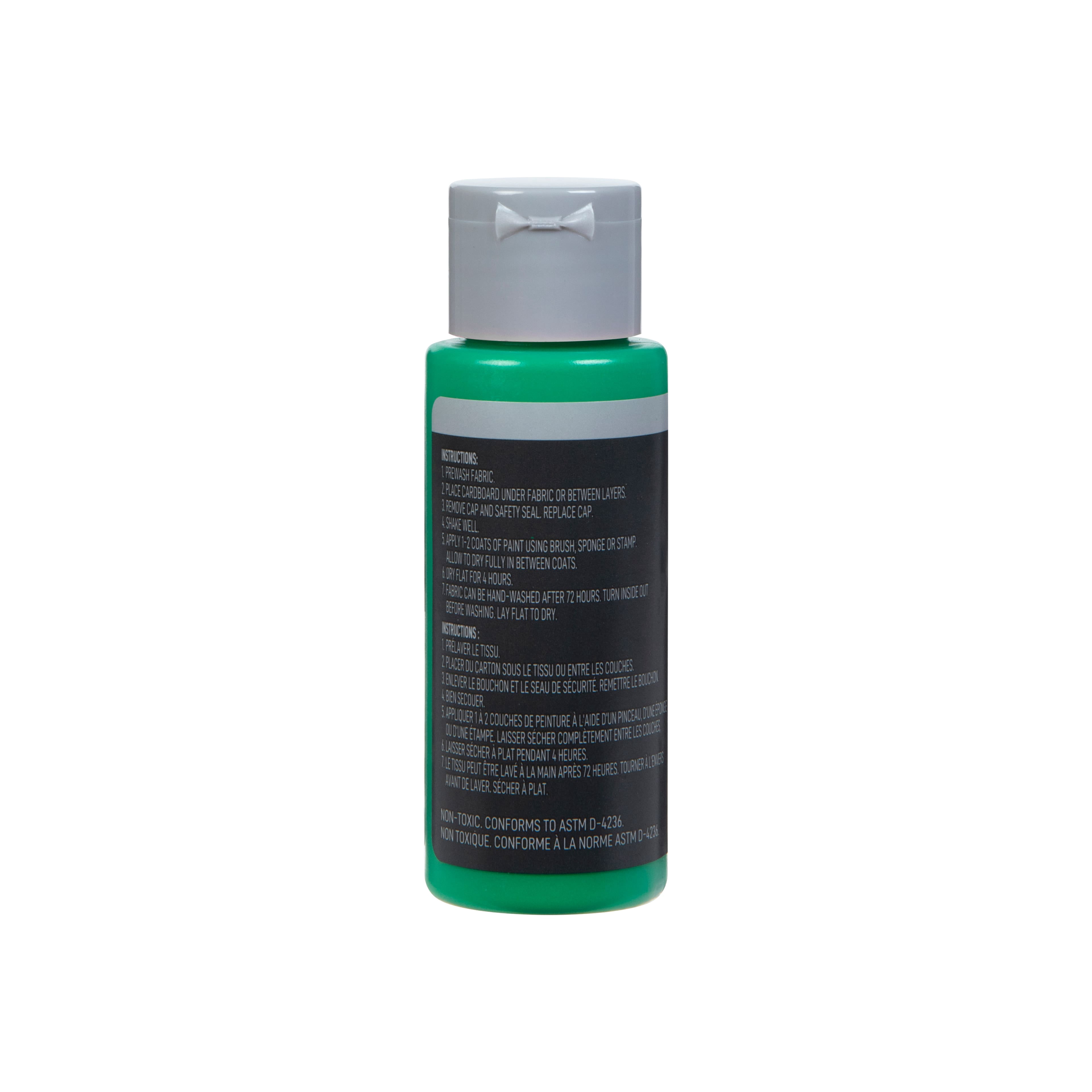 Make Market Iridescent Green Brush-On Fabric Paint - 2oz Bottles in Assorted Colors & Finishes, Nontoxic Paint for Clothing, Accessories & DIY Crafting, 12 Pack