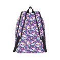 thumbnail image 3 of Daiia blue flower Skull colorful Vintage Canvas Backpack for Men and Women ,Hiking Backpack,Travel Laptop Bag for School,Large Capacity Backpack-, 3 of 8