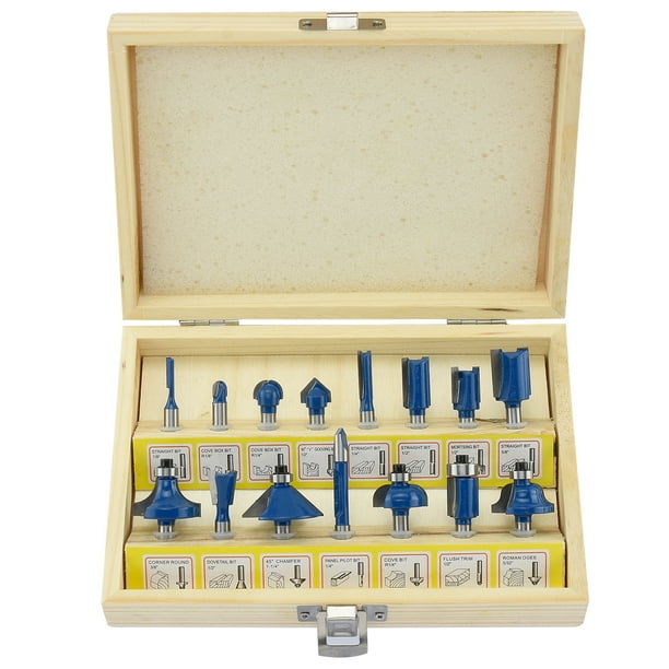 Hiltex 10100 15Piece Tungsten Carbide Router Bit Set