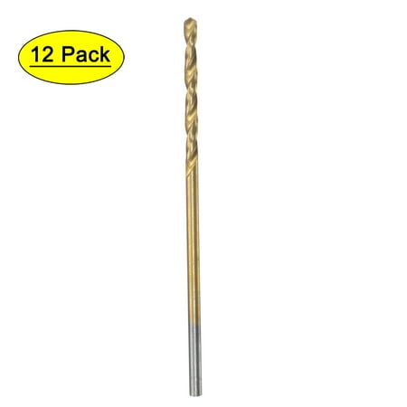 

Uxcell 1.3mm High Speed Steel Straight Shank Twist Drill Bit Fully Ground Titanium Coated 12 Pack