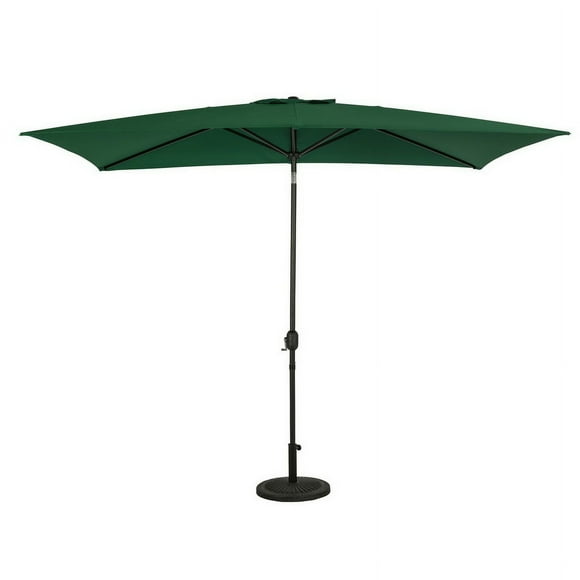 Island Umbrella Bimini 6.5 ft. Rectangular Patio Free-Standing Umbrella - Hunter Green