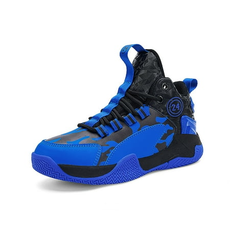 

Engtoy Girls Boys Basketball Shoes Kids Sport Shoes for School Little/Big Kids High Top Blue Outdoor Child Sneakers Child Sneakers Black