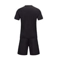 thumbnail image 6 of ITSAME Boys Soccer Uniform Set 3-Piece T-Shirt&Shorts with Knee-High Socks Football Training Outfits Black Size 12, 6 of 7