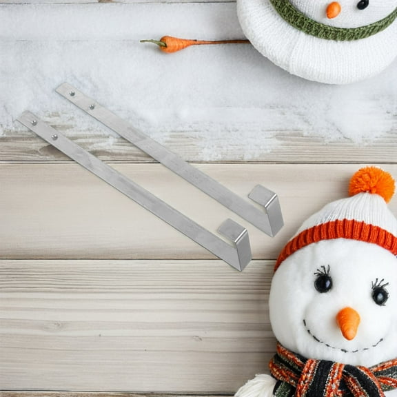 SEWCHICS Set of 2 Plated Wreath Hanger Hooks, Heavy Duty Support for Large Door Decorations and Holiday Garlands