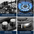 thumbnail image 4 of Gas Cooktop 30 Inch, Amzgachfktch 5 Burners Gas Stove, Built-in NG/LPG Convertible Gas Stove Top, Black Tempered Glass Propane Cooktop with Thermocouple Protection, 4 of 8