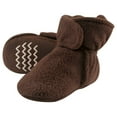thumbnail image 2 of Hudson Baby Baby and Toddler Cozy Fleece Booties, Brown, 0-6 Months, 2 of 11