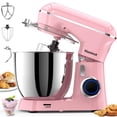 thumbnail image 1 of Batidora de pie Honinst 6,5 qt de 10 velocidades con cabezal inclinable, rosa, 1 of 7