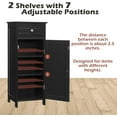 thumbnail image 5 of XiHuaZhaoChen Floor Storage Cabinet, Multifunctional Bathroom Storage Cabinet with 2 Adjustable Shelves, Ideal for Bathroom, Living Room, 14 x 12 x 34.5 inches (Black), 5 of 11