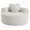 Beige + Foam+Spring + Fiber Foam and Polyester Fiber Pad, variant on FENGFAN Round Sofa Bed Memory Foam Sectional Couch Beige 3 Pillows Multi-functional 1 Pack
