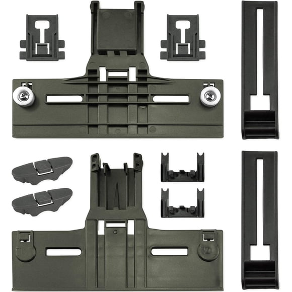 W10350376 Dishwasher Top Rack Adjuster Part Repair Kit (10pcs) with Upgraded W10195840 & W10195839 & W10250160 & W10508950 Upper Parts Replacement for Whirlpool Kenmore Dishwasher