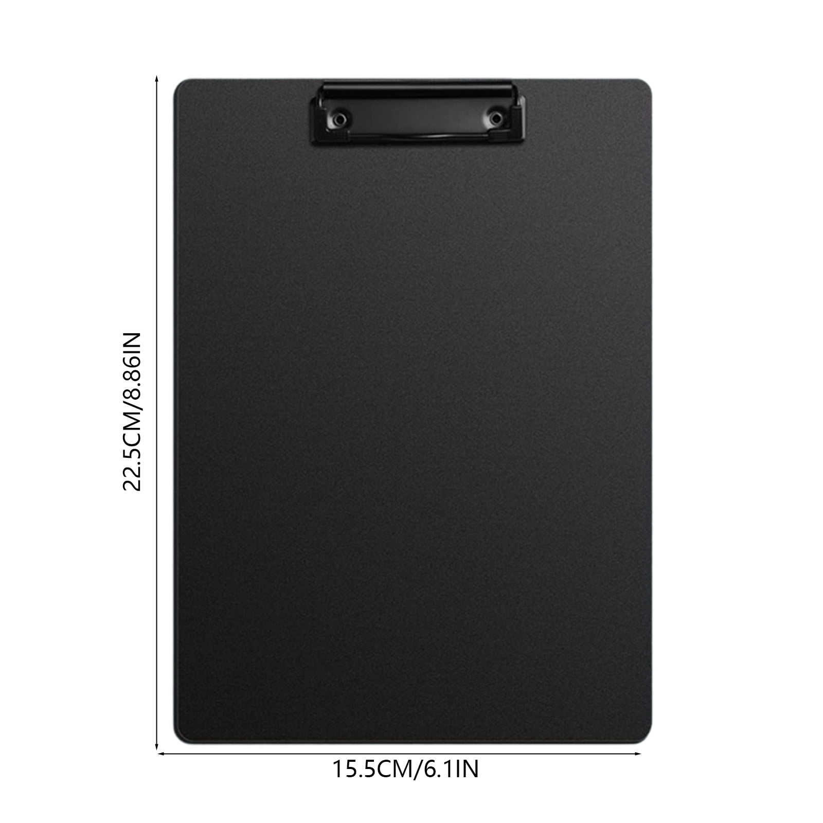 Djiypn Plastic Clipboard, Clip Boards for A5 Letter Size,Holds 100 Sheets 8.5x11 Inch Papers, 1 Pack Clipboards Folder for Office Supplies, Black
