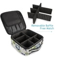 thumbnail image 4 of FORMRS Travel Makeup Bag Large Capacity Train Case Cosmetic Organizer with Adjustable Dividers, Light Floral Pattern, 4 of 8