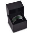thumbnail image 3 of P. Manoukian Tungsten Wedding Band Ring 8mm for Men Women Green Black Beveled Edge Brushed Polished Lifetime Guarantee Size 4, 3 of 4