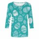 thumbnail image 2 of TaTaai Women Casual 3/4 Sleeve Crew Neck Top Easter Print Pullover T-Shirt Ladies Spring Holiday Street Wear Lightweight Soft Non-See-Through No Fading Breathable Stylish Top Gift, 2 of 5