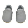 thumbnail image 3 of BOBOGOJP Soft Leather Baby Shoes Moccasins Slip-on Boys Girls Slippers with Elastic Ankle, Anti-Slip First Walking Crib Shoes for Infant Toddlers Gray for Size 14=XL, 3 of 4