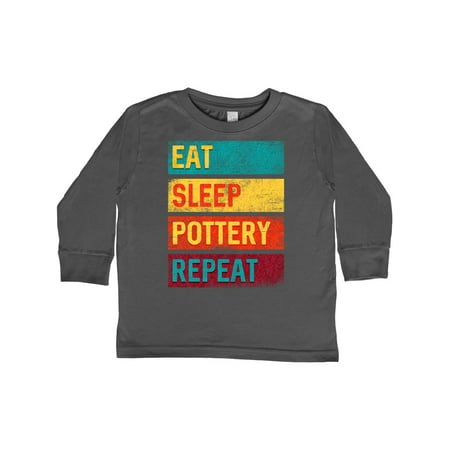 

Inktastic Ceramics Eat Sleep Pottery Repeat Gift Toddler Boy or Toddler Girl Long Sleeve T-Shirt