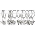 thumbnail image 2 of 30 piezas de anillos de cortina con clips, clips de cortina resistentes, ganchos en soporte de barra de tensión, ojales de metal de diámetro interior, cortinas decorativas, colgadores de, 2 of 5