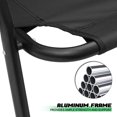 thumbnail image 3 of 39-Inch Double Seat Camping Chair, Folding Patio Receliner, Heavy-Duty 2-Person Loveseat Chair for Lawn, Backyard, Outdoor, Supports 330-lbs, Black, 3 of 5