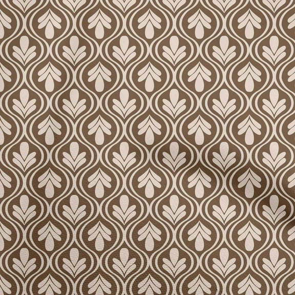 oneOone Polyester Spandex Brown Fabric Asian Block Diy Clothing Quilting Fabric Print Fabric By Yard 56 Inch Wide