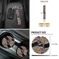 thumbnail image 6 of HUIACONG Bird Flower Auto Seat Covers Full Set of 12 Pack Auto Steering Wheel Cover Car Seat Belt Pad Car Trash Bin Car Organizer Rearview Mirror Accessories Car Coasters for Cup Holders Keychain, 6 of 6