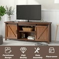 thumbnail image 4 of Modern TV Stand Cabinet, Farmhouse TV Stand for TVs up to 65", Television Stand Entertainment Center Console Table for Living Room, Universal TV Stand for Home, 57 Inch, Brown, Q9597, 4 of 13