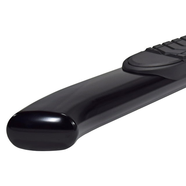 Fits 2019-2023 Ford Ranger TrailFX Nerf Bar A7091B TFX 5 Oval Bent Side Bars; With Step Pads; 5 Inch Oval Bent; Powder Coated; Black; Steel; With Welded End Caps; Rocker Panel Mount