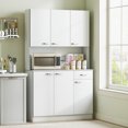 thumbnail image 2 of HOMCOM Buffet Moderne avec Huche, Armoire de Cuisine avec Placard de Rangement, 2 of 9