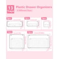 thumbnail image 6 of Asnews 13 Pcs Plastic Drawer Organizers Set, Makeup and Desk Drawer Organizer Trays, Vanity Organizer for Makeup, Jewelry, Bedroom, Bathroom, Office, 6 of 8
