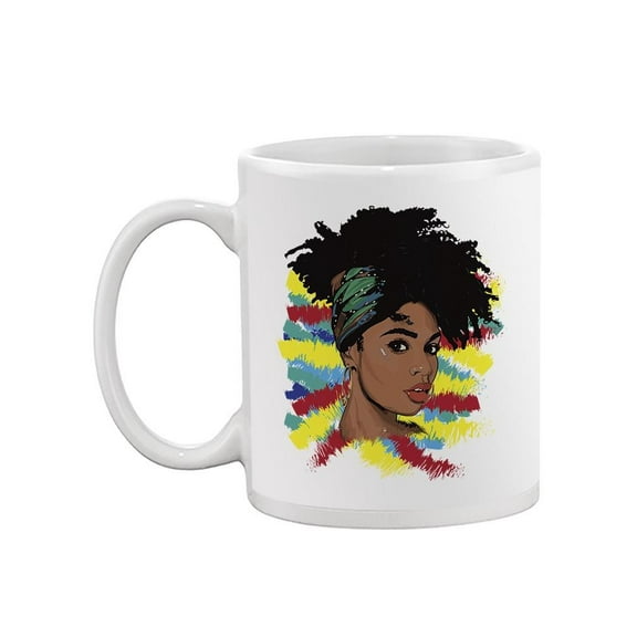 Afro Woman Portrait Mug - SPIdeals Designs,