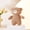 Little Bear Knitted Style, variant on Soft Knitted Brown Teddy Bear Stuffed Animal, Minimalist Textured Plush Toy for Baby Nursery Decor