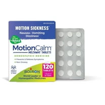 Boiron MotionCalm Tablets, Homeopathic Medicine for Motion Sickness, Nausea, Vomiting, Dizziness, 2 x 60 Meltaway Tablets Twin Pack