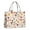 Brown Mushroom Leaf, variant on Large Capacity Tote Bag,Brown Mushroom Leaf White Pattern Handbag Fashion Luxury Tote Bag,15.7"x13"x 5.1" Inches,Laptop Compatible